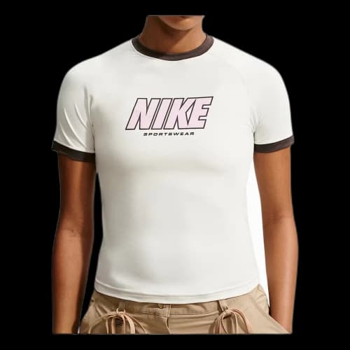 Nike Sportswear Fitted T-Shirt 'Sail Baroque Brown' (Women's)