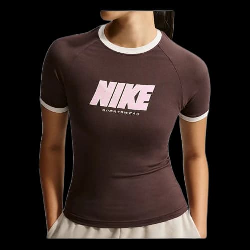 Nike Sportswear Fitted T-Shirt 'Baroque Brown Sail' (Women's)
