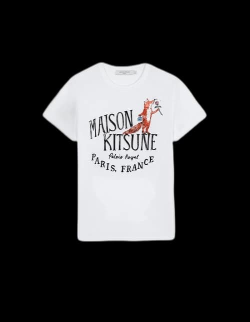 Maison Kitsune Oly Palais Royal Rose Classic T-shirt White