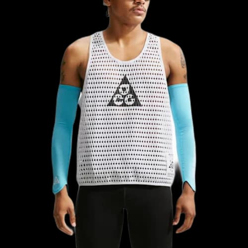 Nike ACG Running Tank Tops Men's White/Anthracite Crew Neck Moderate