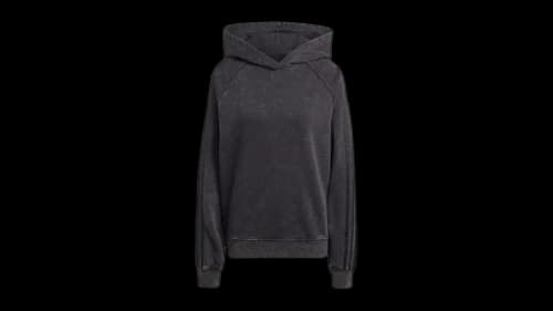 adidas Washed-Out Boyfriend-Fit Hoodie Black