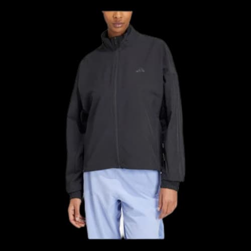 adidas Pacer All Gym Tonal 3-Stripes Woven Jacket 'Black' (Women's)
