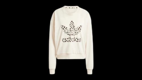 adidas Women's Leopard Sweatshirt Wonder White