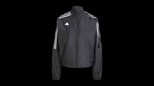 adidas Women's Tiro Cut 3-Stripes Woven Track Top Black