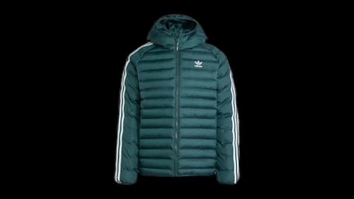 adidas Synthetic Hooded Jacket Mineral Green