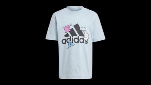 adidas Kids Positivity Table Graphic T-Shirt Wonder Blue