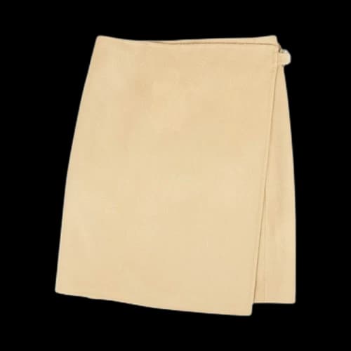 Helmut Lang Doubleface Wrap Wool Skirt 'Brown'