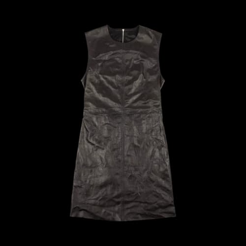 Helmut Lang Leather Open Back Dress 'Black'