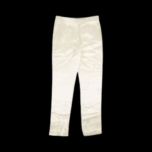 Helmut Lang Porcelain Straight Leg Satin Pants 'White'