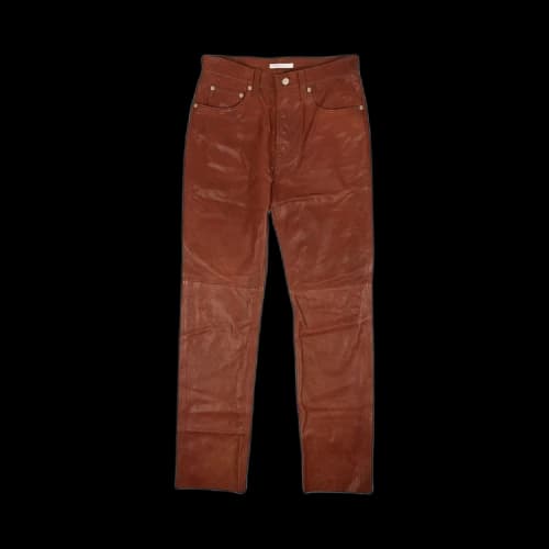 Helmut Lang Masc Hi Straight Leather Pant 'Tobacco'