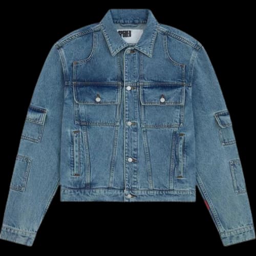 Sp5der Denim V3 Truck Jacket 'Light Wash Denim'