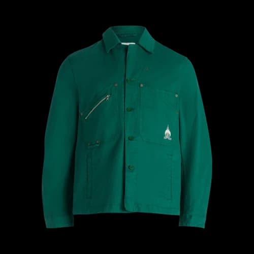 Marine Serre Workwear Jacket 'Evergreen'