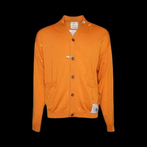 Maison Mihara Yasuhiro Distressed Knit Cardigan 'Orange'