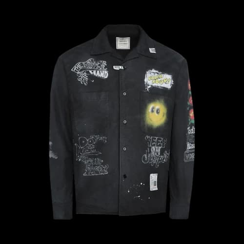 Maison Mihara Yasuhiro Distressed Long-Sleeve Shirt 'Black'