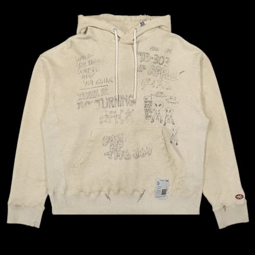 Maison Mihara Yasuhiro Distressed Hoodie 'White'
