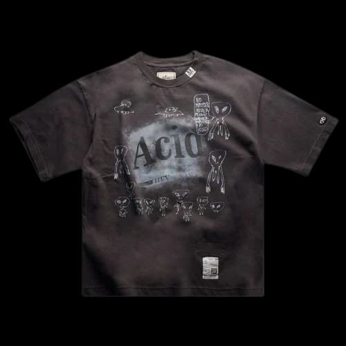 Maison Mihara Yasuhiro Distressed Acid Print Tee 'Black'