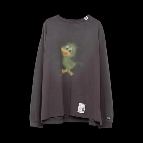 Maison Mihara Yasuhiro Distressed Long-Sleeve Tee 'Black'
