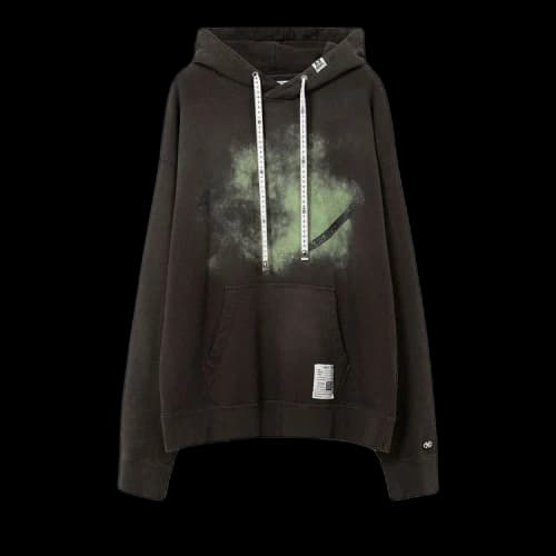 Maison Mihara Yasuhiro Smily Face Printed Distressed Hoodie 'Black'