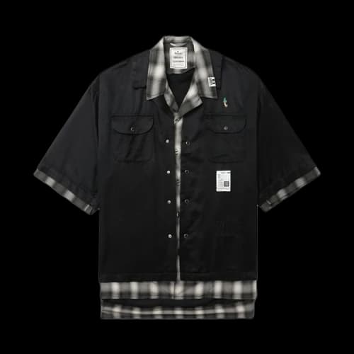 Maison Mihara Yasuhiro Double Layered Short-Sleeve Shirt 'Black'