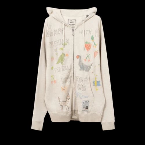 Maison Mihara Yasuhiro Doodle Parka 'White'