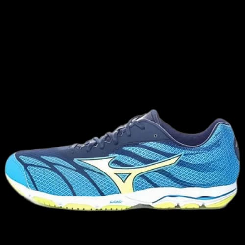 Mizuno Wave Hitogami 3 Low Tops Wear-resistant Blue White Yellow