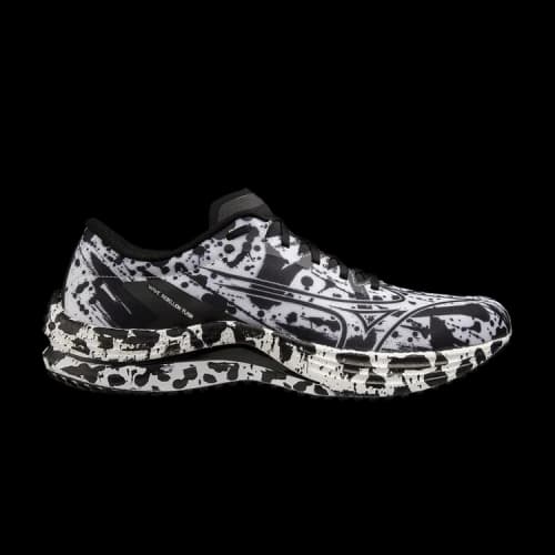 Mizuno Wave Rebellion Flash 'White Black Splatter'