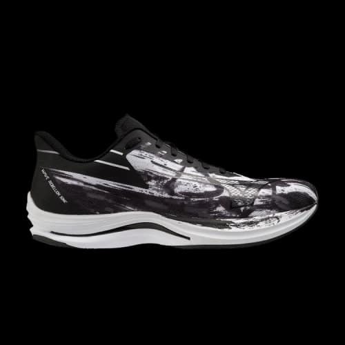 Mizuno Wave Rebellion Sonic 'White Black Paint Stroke'