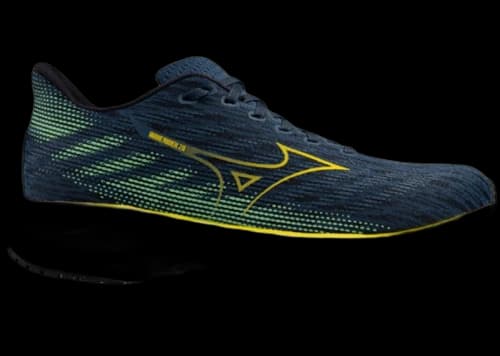 Mizuno Wave Rider 28 Navy Green Yellow