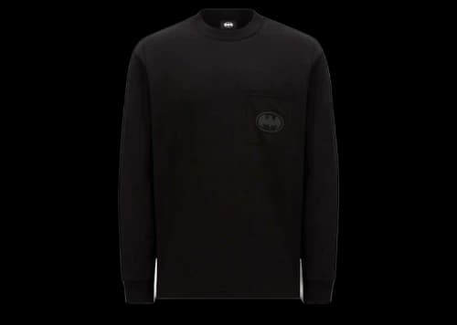 Moncler Batman Motif Long Sleeve T-Shirt Black