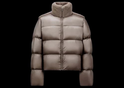 Moncler x Rick Owens Cyclopic Shearling Short Down Jacket Taupe
