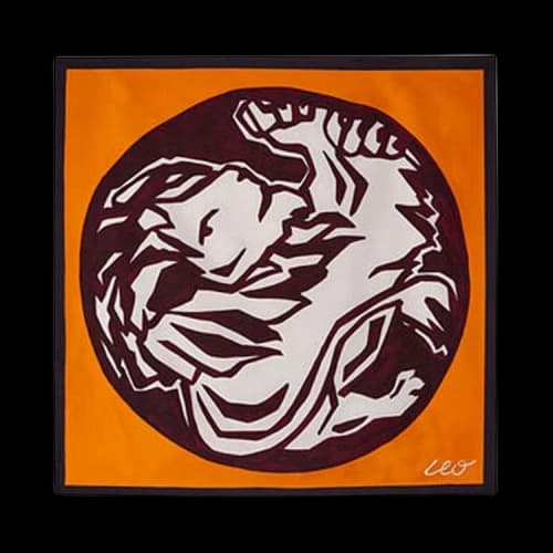 Jil Sander Squared Printed Foulard 'Orange'