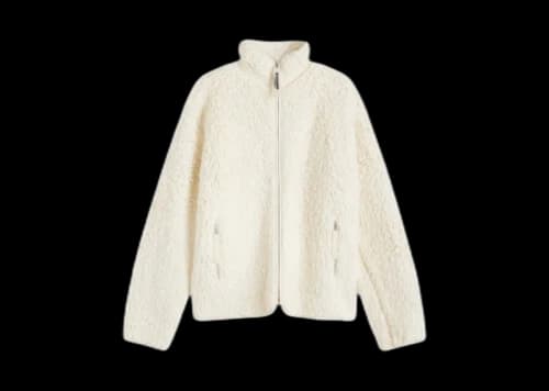 Jil Sander Fleece Zip Up Jacket Eggshell