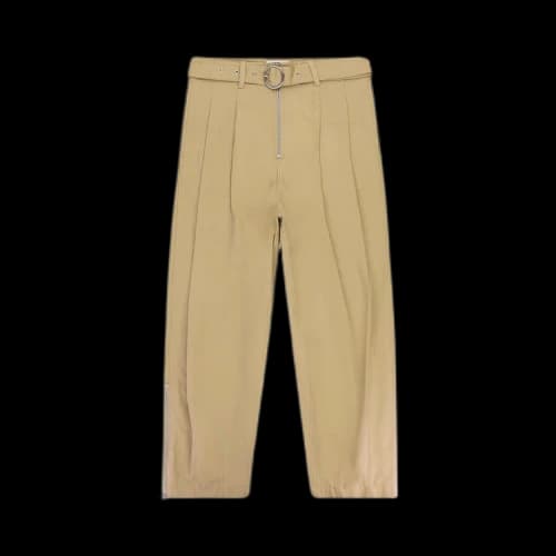Jil Sander Belted Pleated Trousers 'Beige'