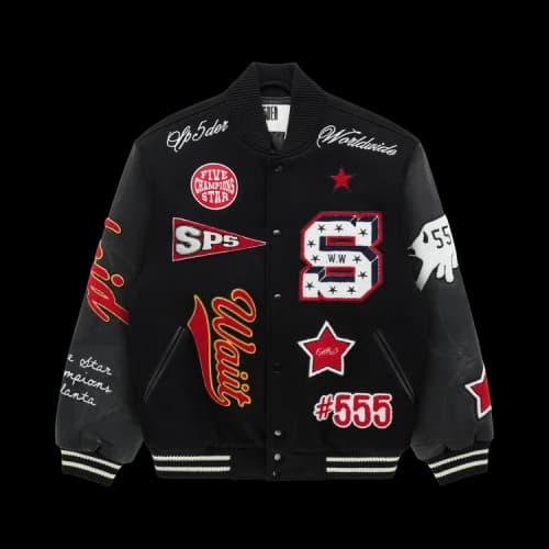 Sp5der Cuntry Varsity Jacket 'Black'