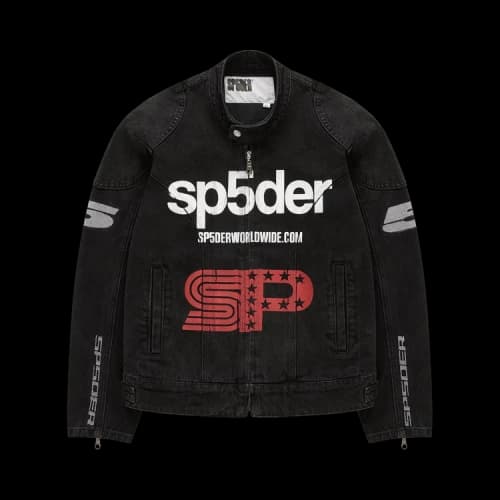 Sp5der Motorsport Denim Jacket 'Black'