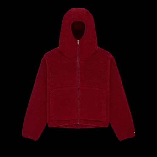 Sp5der Teddy Fleece Zip Up 'Cardinal'