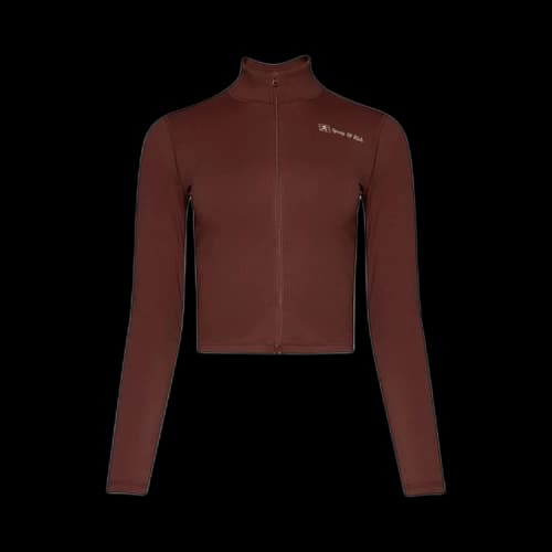 Sporty & Rich Runner Script Sports Jacket 'Maroon'