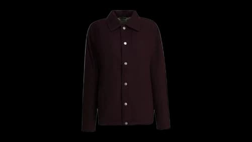Autry Wool Blend Overshirt Bordeaux
