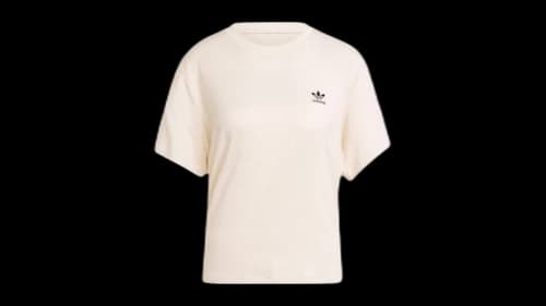 adidas Women's Snakeskin Trefoil Tee Wonder White