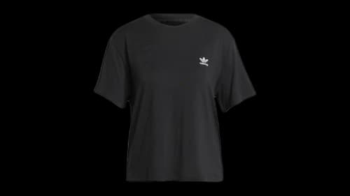 adidas Women's Snakeskin Trefoil Tee Black