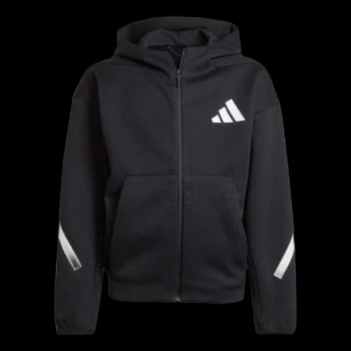 (GS) adidas Z.N.E. Full-Zip Hooded Track Jacket 'Black White'