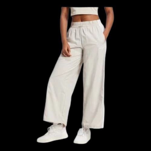 adidas Essentials 3-Stripes Lifestyle Woven Parachute Pants 'Beige White'