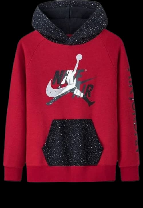 (GS) Air Jordan Jumpman Classics II Pullover Hoodie 'Red Black'