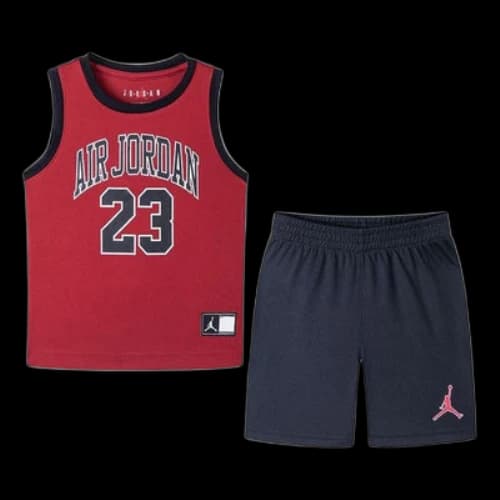 (PS) Air Jordan DNA Muscle Tank and Shorts Set 'Red Black'