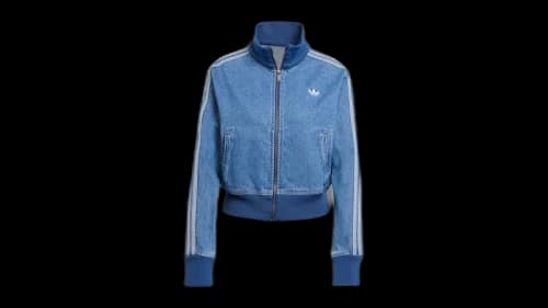 adidas Women's Adicolor Denim Track Top Indigo Denim