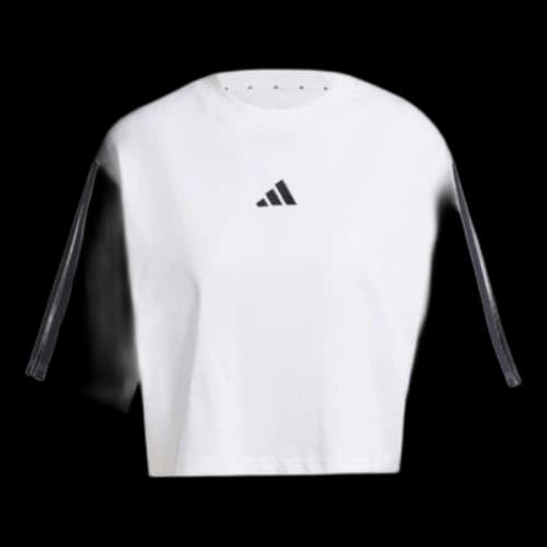 adidas Essentials 3-Stripes Cotton Loose T-Shirt 'White Black' (Women's)