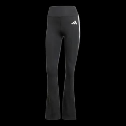 adidas Optime Essentials 3-Stripes Flared Leggings 'Black White' (Women's)