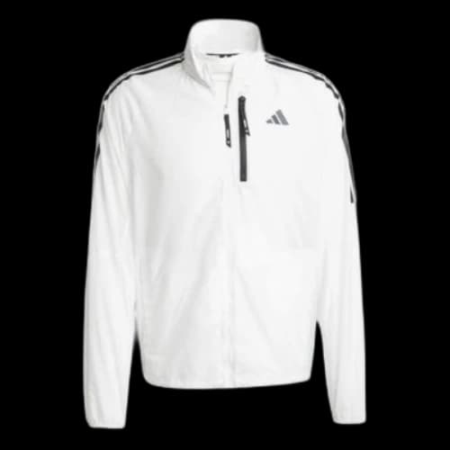 adidas Own the Run 3-Stripes Packable Jacket 'White'
