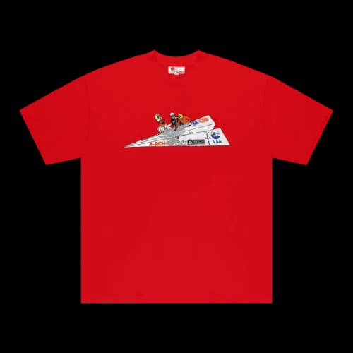 Cactus Jack by Travis Scott x Virgil Abloh x ARCH Paper Plane Tee 'Red'