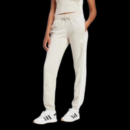 adidas Essentials 3-Stripes French Terry Cuff Pants 'White' (Women's)